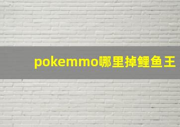 pokemmo哪里掉鲤鱼王