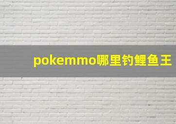 pokemmo哪里钓鲤鱼王