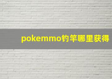 pokemmo钓竿哪里获得