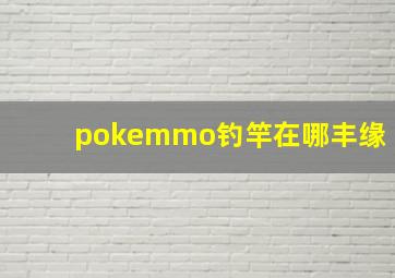 pokemmo钓竿在哪丰缘