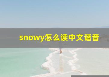 snowy怎么读中文谐音