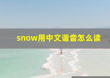 snow用中文谐音怎么读