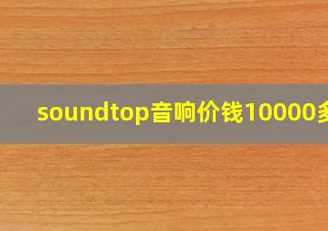 soundtop音响价钱10000多的