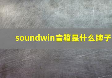 soundwin音箱是什么牌子