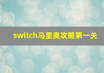 switch马里奥攻略第一关