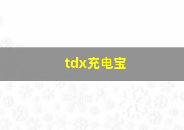 tdx充电宝