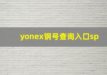 yonex钢号查询入口sp