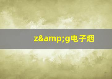 z&g电子烟