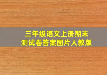 三年级语文上册期末测试卷答案图片人教版