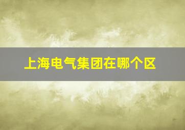 上海电气集团在哪个区