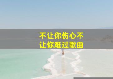 不让你伤心不让你难过歌曲