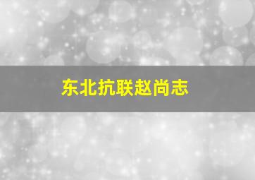 东北抗联赵尚志