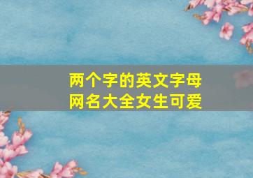 两个字的英文字母网名大全女生可爱