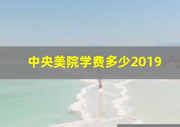 中央美院学费多少2019