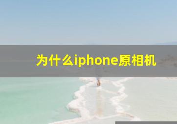 为什么iphone原相机