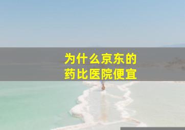 为什么京东的药比医院便宜