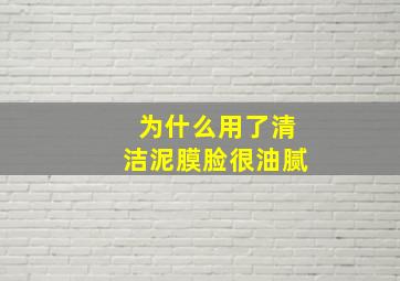 为什么用了清洁泥膜脸很油腻