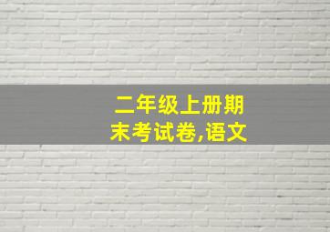 二年级上册期末考试卷,语文