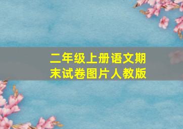 二年级上册语文期末试卷图片人教版