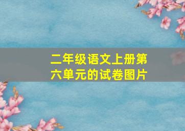 二年级语文上册第六单元的试卷图片