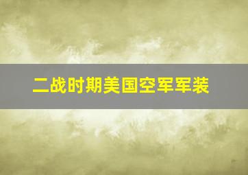 二战时期美国空军军装