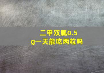 二甲双胍0.5g一天能吃两粒吗