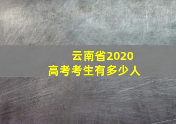 云南省2020高考考生有多少人