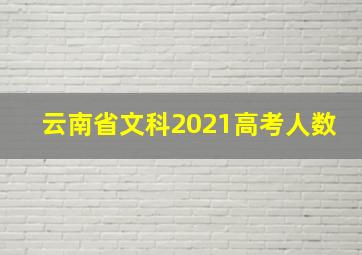 云南省文科2021高考人数