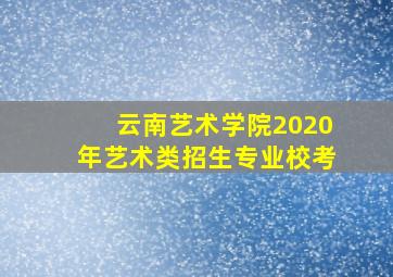 云南艺术学院2020年艺术类招生专业校考