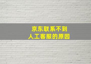 京东联系不到人工客服的原因