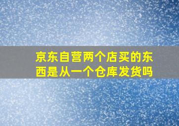 京东自营两个店买的东西是从一个仓库发货吗