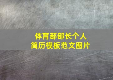 体育部部长个人简历模板范文图片