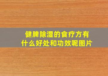 健脾除湿的食疗方有什么好处和功效呢图片