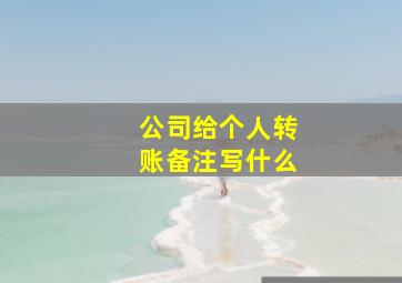 公司给个人转账备注写什么