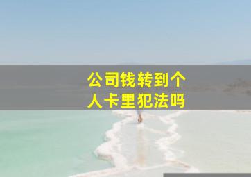 公司钱转到个人卡里犯法吗