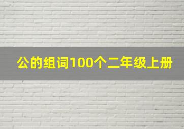 公的组词100个二年级上册