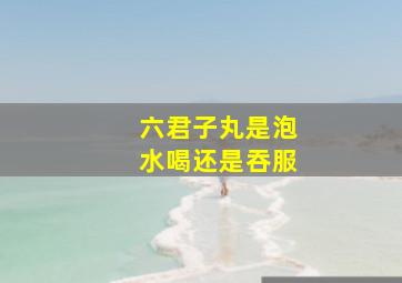 六君子丸是泡水喝还是吞服