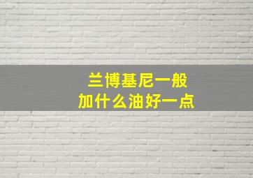 兰博基尼一般加什么油好一点