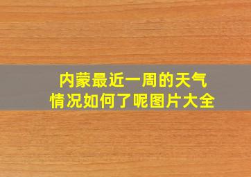 内蒙最近一周的天气情况如何了呢图片大全