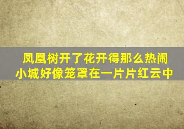 凤凰树开了花开得那么热闹小城好像笼罩在一片片红云中