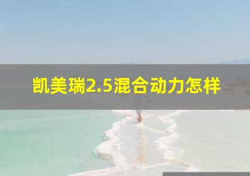 凯美瑞2.5混合动力怎样