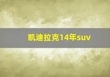 凯迪拉克14年suv