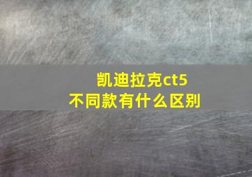 凯迪拉克ct5不同款有什么区别