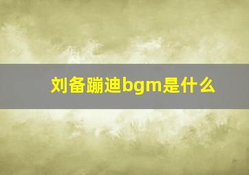 刘备蹦迪bgm是什么