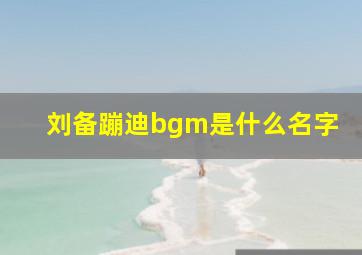 刘备蹦迪bgm是什么名字