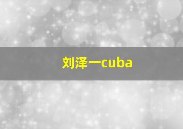 刘泽一cuba