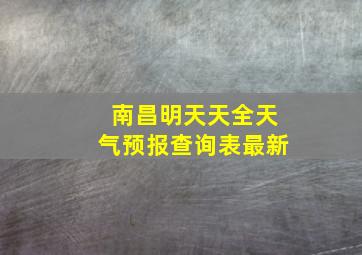 南昌明天天全天气预报查询表最新