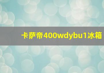 卡萨帝400wdybu1冰箱