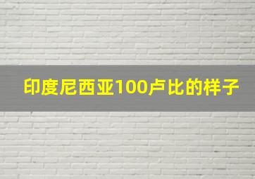 印度尼西亚100卢比的样子