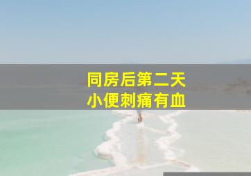 同房后第二天小便刺痛有血